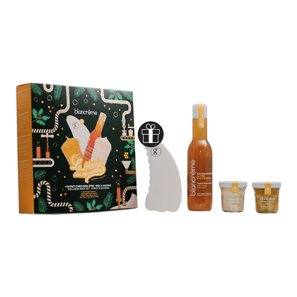 Coffrets bien être corps - Gua Sha - Miel & Amande