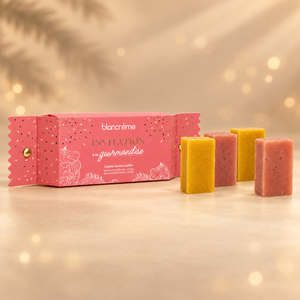 Cracker de 4 mini savons artisanaux Fraise & Pêche