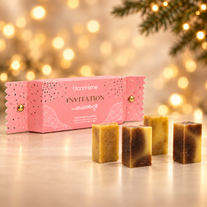 Cracker de 4 mini savons artisanaux Vanille & Miel