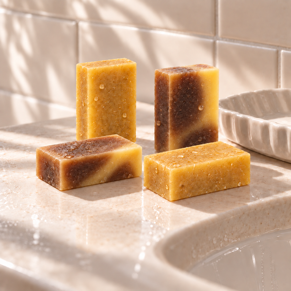 Cracker de 4 mini savons artisanaux Vanille & Miel