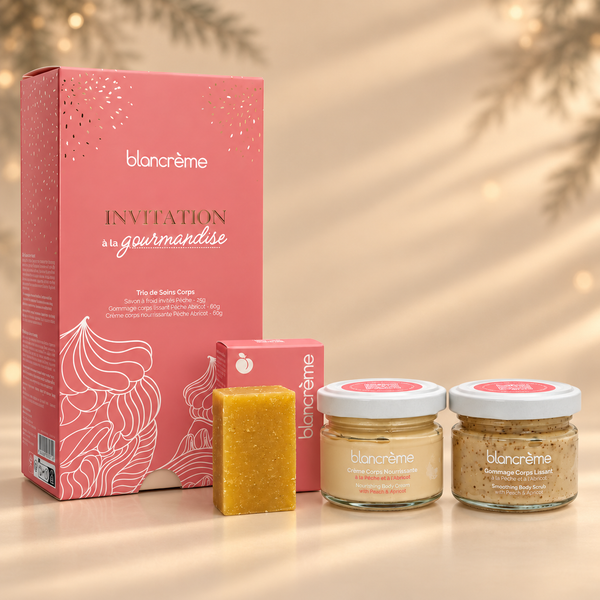 Trio Corps Pêche & Abricot – Coffret de Noël