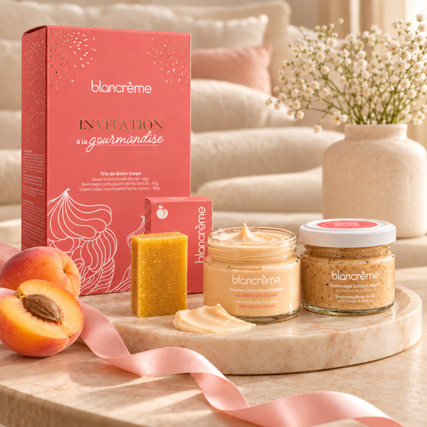Trio Corps Pêche & Abricot – Coffret de Noël