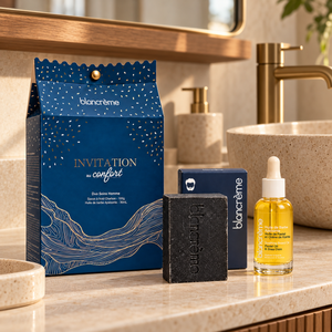 Duo Homme Savon Charbon & Huile de Barbe – Coffret de Noël