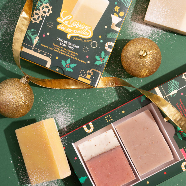 Trio savons pour le corps - Pomme, Miel & Pêche