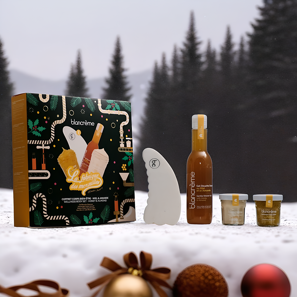 Coffrets bien être corps - Gua Sha - Miel & Amande