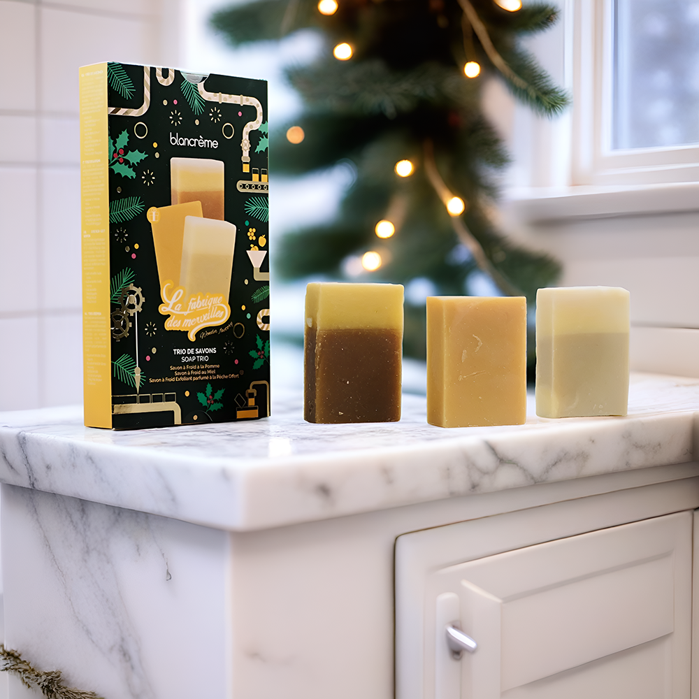 Trio savons pour le corps - Pomme, Miel & Pêche