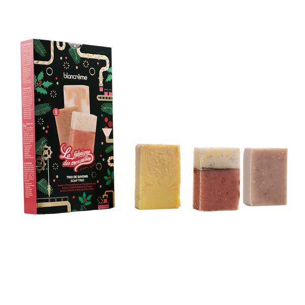 Trio savons pour le corps - Fraise, Pamplemousse & Coco